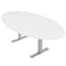 Skutchi Designs 45.25 in W, 84 in L, 29 in H, Engineered Wood Top, White HAR-OVL-46x84-T-XD09 - alternate 1